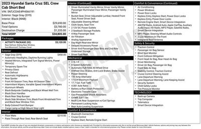 2023 Hyundai Santa Cruz SEL