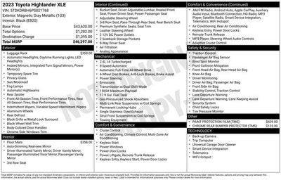 2023 Toyota Highlander XLE