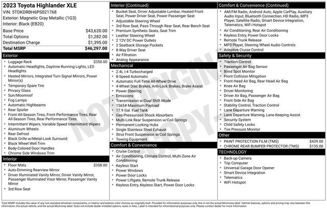 2023 Toyota Highlander XLE