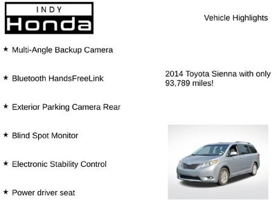 2014 Toyota Sienna XLE 8 Passenger