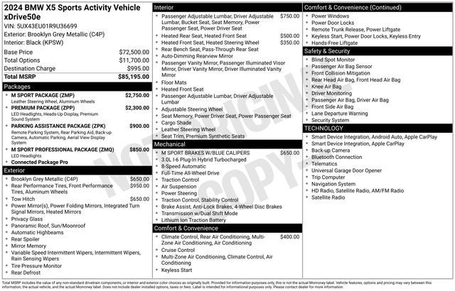 2024 BMW X5 xDrive50e