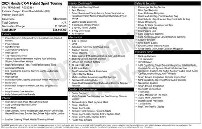 2024 Honda CR-V Hybrid Sport Touring