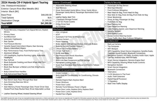 2024 Honda CR-V Hybrid Sport Touring