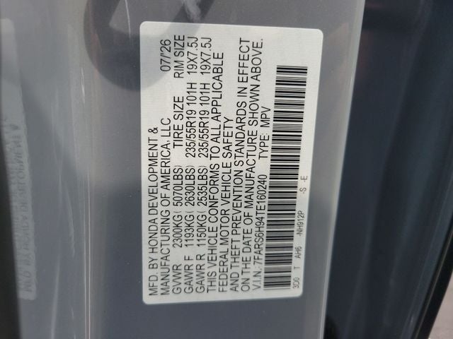 2026 Honda CR-V Hybrid Sport Touring