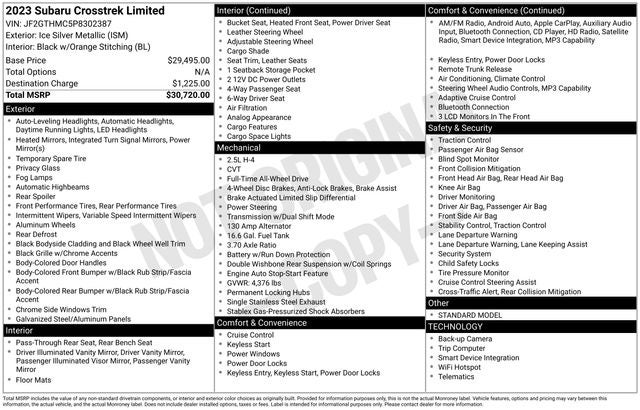 2023 Subaru Crosstrek Limited