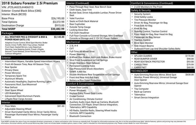 2018 Subaru Forester 2.5i Premium
