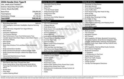 2026 Honda Civic Type R Manual