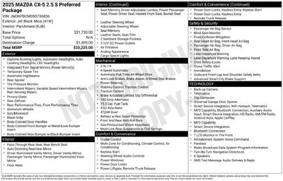 2025 Mazda Mazda CX-5 2.5 S Preferred Package