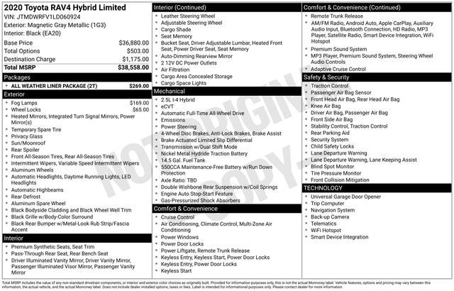 2020 Toyota RAV4 Hybrid Limited