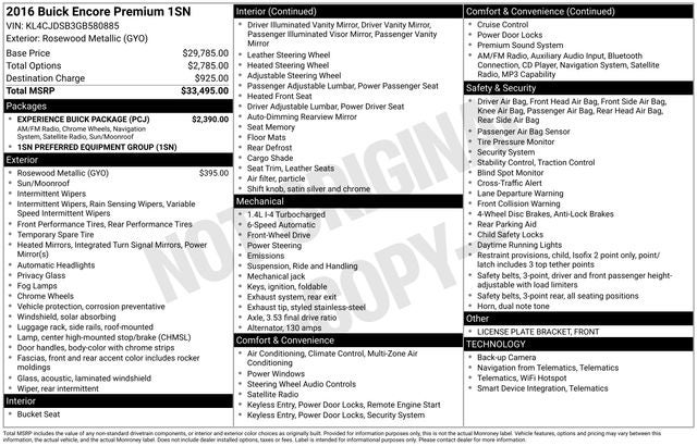 2016 Buick Encore Premium