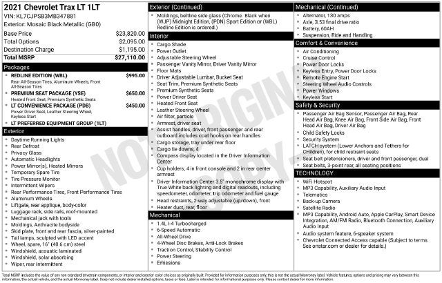 2021 Chevrolet Trax LT