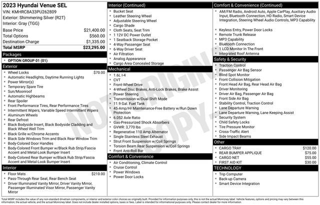 2023 Hyundai Venue SEL