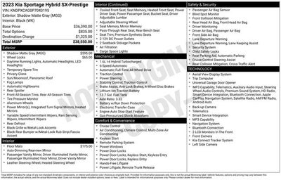 2023 Kia Sportage Hybrid SX-Prestige