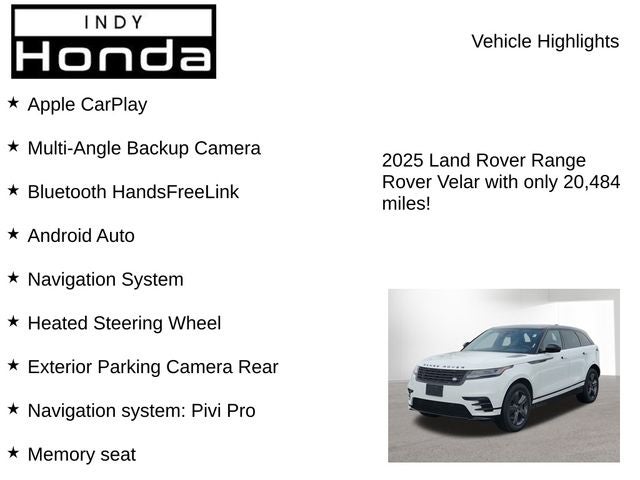 2025 Land Rover Range Rover Velar Dynamic SE