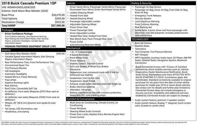 2018 Buick Cascada Premium