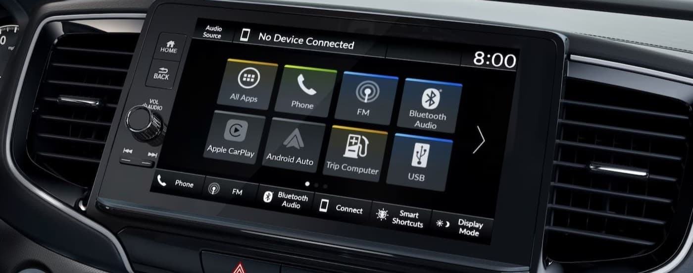 Infotainment screen in a 2025 Honda Ridgeline.